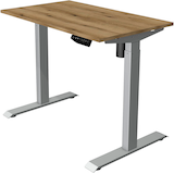 Artikelbild 1 für Kerkmann Move 1 elektrisch höhenverstellbarer Schreibtisch eiche rechteckig, T-Fuß-Gestell silber 100,0 x 60,0 cm, Artikelnummer 971574