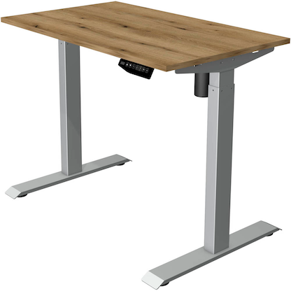 Artikelbild für Kerkmann Move 1 elektrisch höhenverstellbarer Schreibtisch eiche rechteckig, T-Fuß-Gestell silber 100,0 x 60,0 cm, Artikelnummer 971574