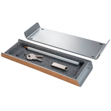 Artikelbild 1 für SIGEL Stiftablage Smartstyle silber/holzfarben Acryl/Filz 24,0 x 7,5 x 2,3 cm, Artikelnummer 926733