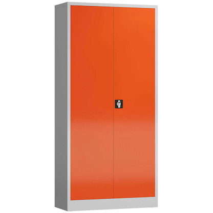 Artikelbild 2 für ClassiX Metallschrank X-530364 feuerrot, lichtgrau 92,0 x 60,0 x 194,5 cm, aufgebaut, Artikelnummer 184329