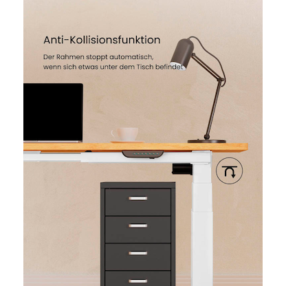 Artikelbild 8 für FlexiSpot E7 Plus elektrisch höhenverstellbares Schreibtischgestell weiß ohne Tischplatte, Kufen-Gestell weiß 99,0 - 159,0 x 68,0 cm, Artikelnummer 656529