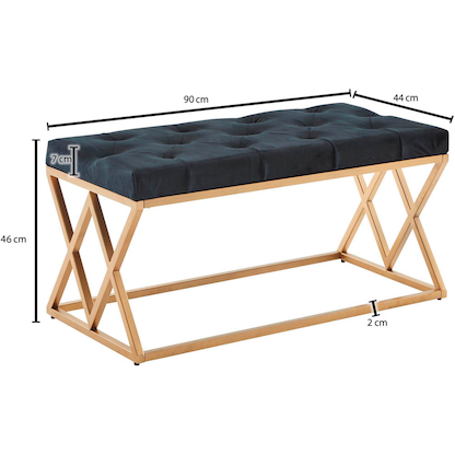 Artikelbild 2 für WOHNLING Sitzbank WL6.619 schwarz Stoff 90,0 cm, Artikelnummer 166159