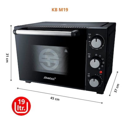 Artikelbild 2 für Steba KB M19 Minibackofen 1.400 W schwarz/silber, Artikelnummer 281158