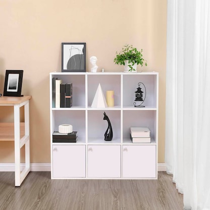 Artikelbild 5 für VASAGLE Regalschrank, LBC33WT weiß 97,5 x 29,0 x 97,5 cm, Artikelnummer 291706