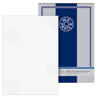 Artikelbild 3 für BRUNNEN Briefpapier mit Wasserzeichen MK Papier weiß DIN A4 80 g/qm 1 Block, Artikelnummer 845632