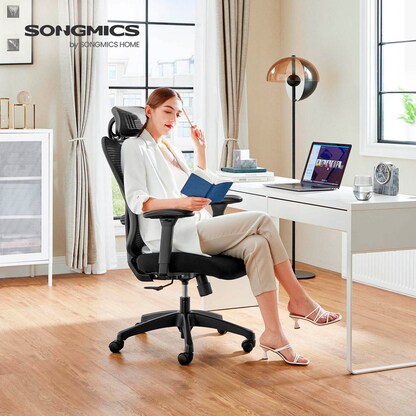 Artikelbild 3 für SONGMICS Bürostuhl, OBN063B01 Stoff schwarz, Gestell schwarz, Artikelnummer 262768