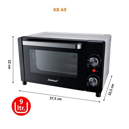 Artikelbild 2 für Steba KB A9 Minibackofen 1.050 W schwarz/silber, Artikelnummer 281166