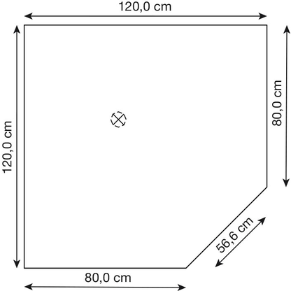 Artikelbild 2 für HAMMERBACHER Verbindungsplatte NT12 eiche, silber Trapezform 120,0 x 80,0 x 72,0 cm, Artikelnummer 866614