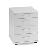 Artikelbild 1 für MÖBELPARTNER Standcontainer lichtgrau 4 Auszüge 41,6 x 50,0 x 53,4 cm, Artikelnummer 215372