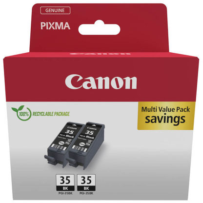 Artikelbild 3 für Canon PGI-35 BK Twin-Pack schwarz Druckerpatronen, 2er-Set, Artikelnummer 209068