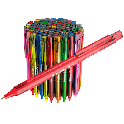 Artikelbild 6 für AKTION: Schneider Kugelschreiber Fave farbsortiert, Schreibfarbe: blau, 100 St., Artikelnummer 165898