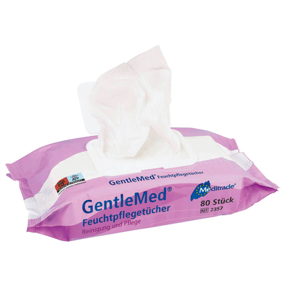 Artikelbild 3 für Meditrade® Feuchttücher Gentle Med® 1-lagig weiß, 80 St., Artikelnummer 242657