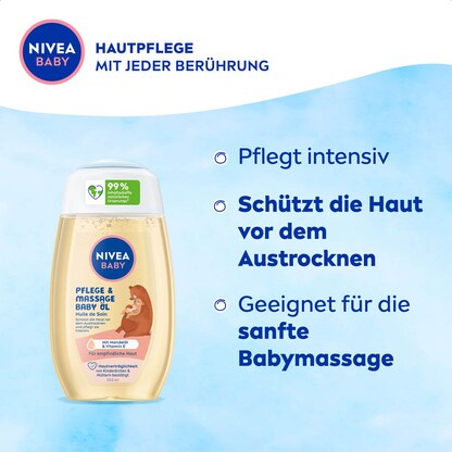 Artikelbild 2 für NIVEA BABY PFLEGE & MASSAGE Baby-Öl 200,0 ml, Artikelnummer 578787