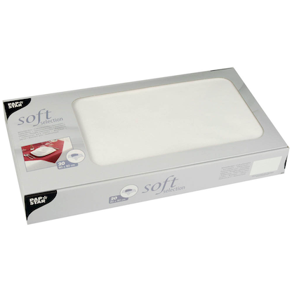 Artikelbild für 20 STARPAK Tischdecken soft selection weiß 80,0 x 80,0 cm, Artikelnummer 237208