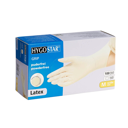 Artikelbild 5 für HYGOSTAR unisex Einmalhandschuhe GRIP weiß Größe M, 100 St., Artikelnummer 597872