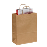 Artikelbild 1 für 50 VP Papier-Tragetaschen Toptwist braun 24,0 x 31,0 cm, Artikelnummer 228692