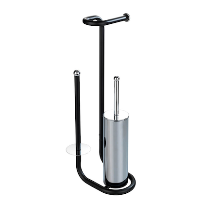 Artikelbild 3 für WENKO WC-Garnitur Universalo schwarz Metall, Artikelnummer 814461