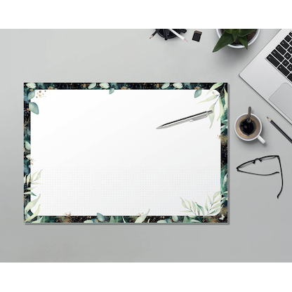 Artikelbild 3 für SIGEL Schreibtischunterlage Glamorous Leaves weiß/bunt Papier 42,0 x 29,7 cm, 30 Blatt, Artikelnummer 149227