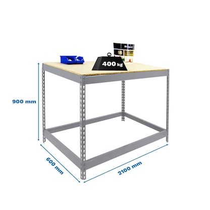 Artikelbild 2 für Simonrack Werkbank SIMONWORK BASIC 1 silber 210,0 x 60,0 x 90,0 cm, Artikelnummer 980843