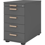 Artikelbild 1 für HAMMERBACHER SC50 Standcontainer grafit 5 Auszüge 42,8 x 80,0 x 72,0 - 76,0 cm, Artikelnummer 348397