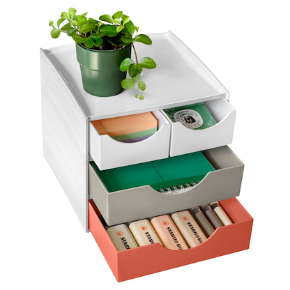 Artikelbild 2 für cep Schubladenbox TERRA NOVA weiß, sand, terracotta 1032112391, mit 4 Schubladen, Artikelnummer 528819