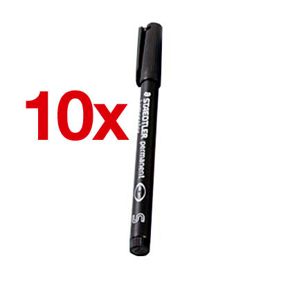 Artikelbild 2 für 10 STAEDTLER Lumocolor Folienstifte schwarz 0,4 mm permanent, Artikelnummer 147561