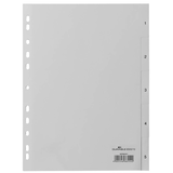 Artikelbild 1 für DURABLE Ordnerregister DIN A4 Vollformat 1-5 grau 5-teilig, 1 St., Artikelnummer 132167