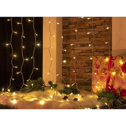 Artikelbild 6 für Idena NewTec 200er LED Lichtervorhang transparent 1,5 m, Artikelnummer 761672