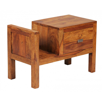 Artikelbild 4 für WOHNLING Nachttisch Massivholz sheesham 60,0 x 30,0 x 40,0 cm, Artikelnummer 904694