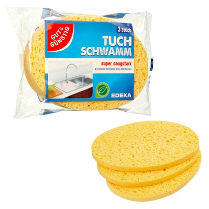 Artikelbild 22 für GUT&GÜNSTIG Schwammtücher Naturfaser, 3 St., Artikelnummer 987964