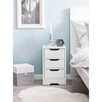 Artikelbild 7 für WOHNLING Nachttisch weiß 31,0 x 31,0 x 49,0 cm, Artikelnummer 907313