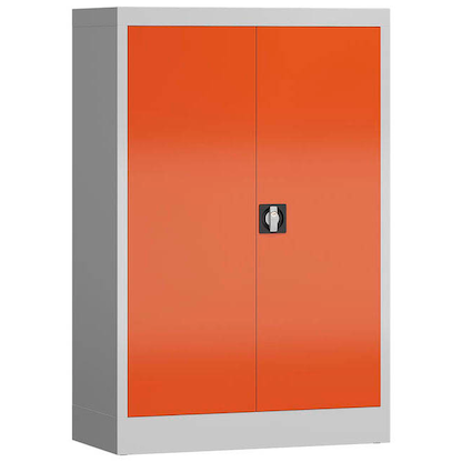 Artikelbild 2 für ClassiX Metallschrank X-530294 feuerrot, lichtgrau 80,0 x 38,0 x 120,0 cm, aufgebaut, Artikelnummer 184378