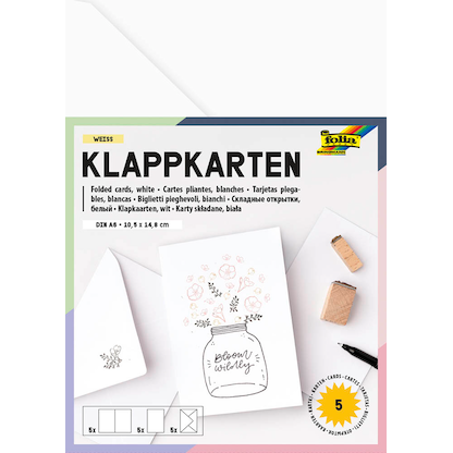 Artikelbild 8 für 5 folia Faltkarten mit Briefumschlägen DIN A6 weiß, Artikelnummer 690459
