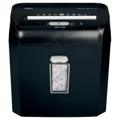 Artikelbild 7 für Rexel ProMax RPX612 Aktenvernichter mit Partikelschnitt P-4, 4 x 40 mm, bis 6 Blatt, schwarz, Artikelnummer 437073