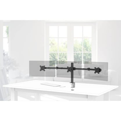 Artikelbild 3 für hama Monitor-Halterung FULLMOTION 00118495 schwarz für 3 Monitore, Tischklemme, Artikelnummer 676183