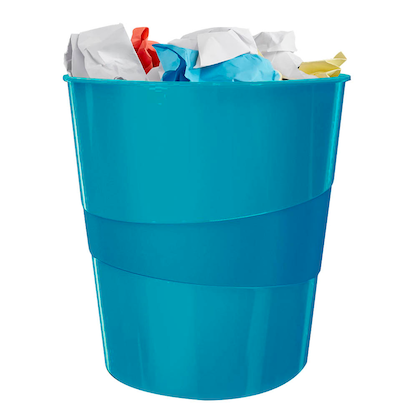 Artikelbild für AKTION: LEITZ WOW Duo Colour Papierkorb 15,0 l blau mit Prämie nach Registrierung, Artikelnummer 313623