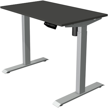 Artikelbild für Kerkmann Move 1 elektrisch höhenverstellbarer Schreibtisch anthrazit rechteckig, T-Fuß-Gestell silber 100,0 x 60,0 cm, Artikelnummer 287621