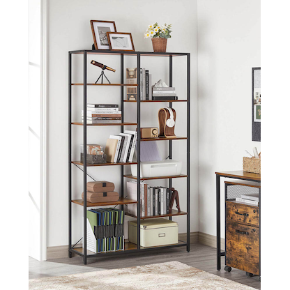 Artikelbild 4 für VASAGLE Bücherregal braun, schwarz 100,0 x 30,0 x 170,0 cm, Artikelnummer 289498