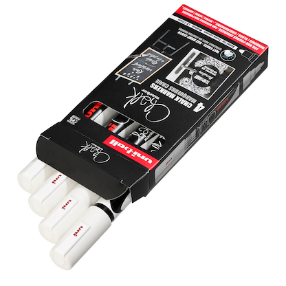 Artikelbild 5 für uni-ball Chalk PWE-5M Kreidemarker weiß 1,0 - 2,0 mm, 4 St., Artikelnummer 443293