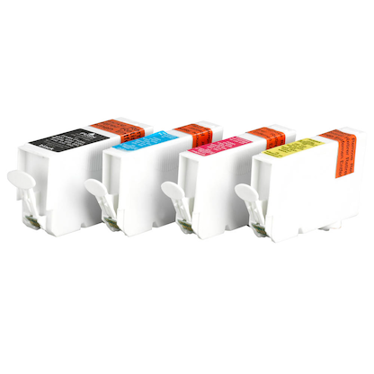 Artikelbild 3 für edding EDD-410 schwarz, cyan, magenta, gelb Druckerpatronen kompatibel zu Canon PGI-5 BK, CLI-8 C/M/Y, 4er-Set, Artikelnummer 128421