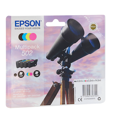 Artikelbild 2 für EPSON 502/T02V64 schwarz, cyan, magenta, gelb Druckerpatronen, 4er-Set, Artikelnummer 510848