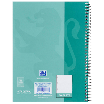 Artikelbild 15 für OXFORD Collegeblock Schule Kleinformat punktraster DIN A5 ohne Rand, 1 St., Artikelnummer 989897