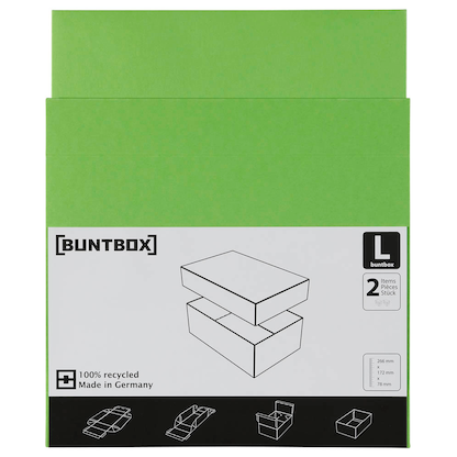 Artikelbild 5 für 2 BUNTBOX L Geschenkboxen 3,6 l grün 26,6 x 17,2 x 7,8 cm, Artikelnummer 303671