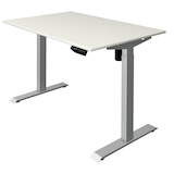 Artikelbild 1 für Kerkmann Move 1 elektrisch höhenverstellbarer Schreibtisch weiß rechteckig, T-Fuß-Gestell silber 120,0 x 80,0 cm, Artikelnummer 287639