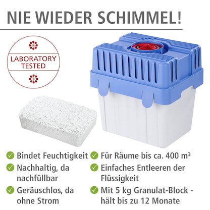 Artikelbild 3 für Maximex Raumentfeuchter weiß/blau, 5,0 kg, Artikelnummer 700231