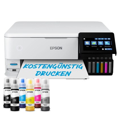 Artikelbild 2 für AKTION: EPSON EcoTank ET-8500 3 in 1 Tintenstrahl-Multifunktionsdrucker weiß mit 80 Euro CashBack, Artikelnummer 454961