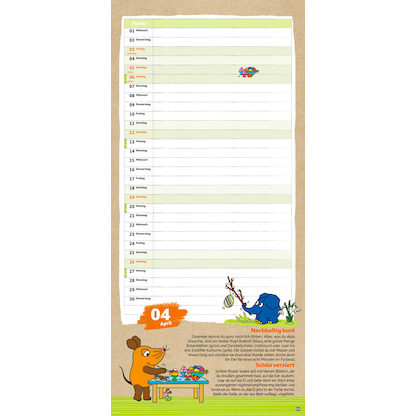 Artikelbild 5 für Heye Familienkalender Maus 2026, Artikelnummer 551568