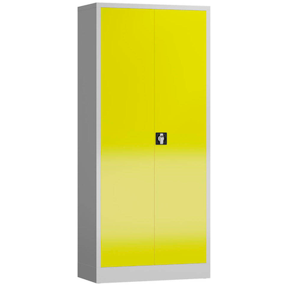 Artikelbild 2 für ClassiX Metallschrank X-530336 zinkgelb, lichtgrau 80,0 x 38,0 x 180,0 cm, aufgebaut, Artikelnummer 184428