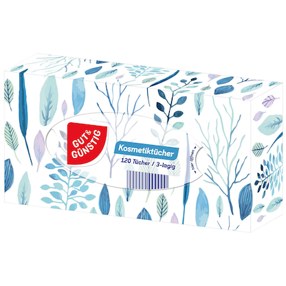 Artikelbild 6 für GUT&GÜNSTIG Kosmetiktücherbox 3-lagig weiß, 120 Tücher, Artikelnummer 237226