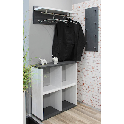 Artikelbild 2 für HAKU Möbel Wandgarderobe 42517 weiß Holz 4 Haken 75,0 x 30,0 cm, Artikelnummer 552461